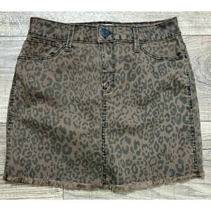 Vintage Y2K - MUDD Leopard Mini Skirt - Size 3